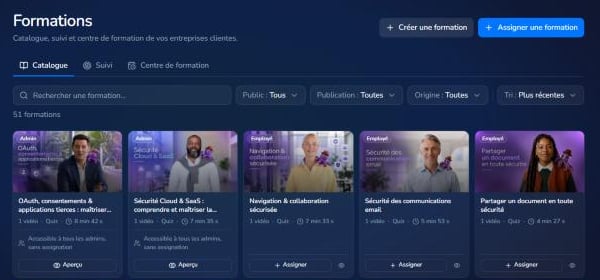 Catalogue des formations de l'espace partenaire