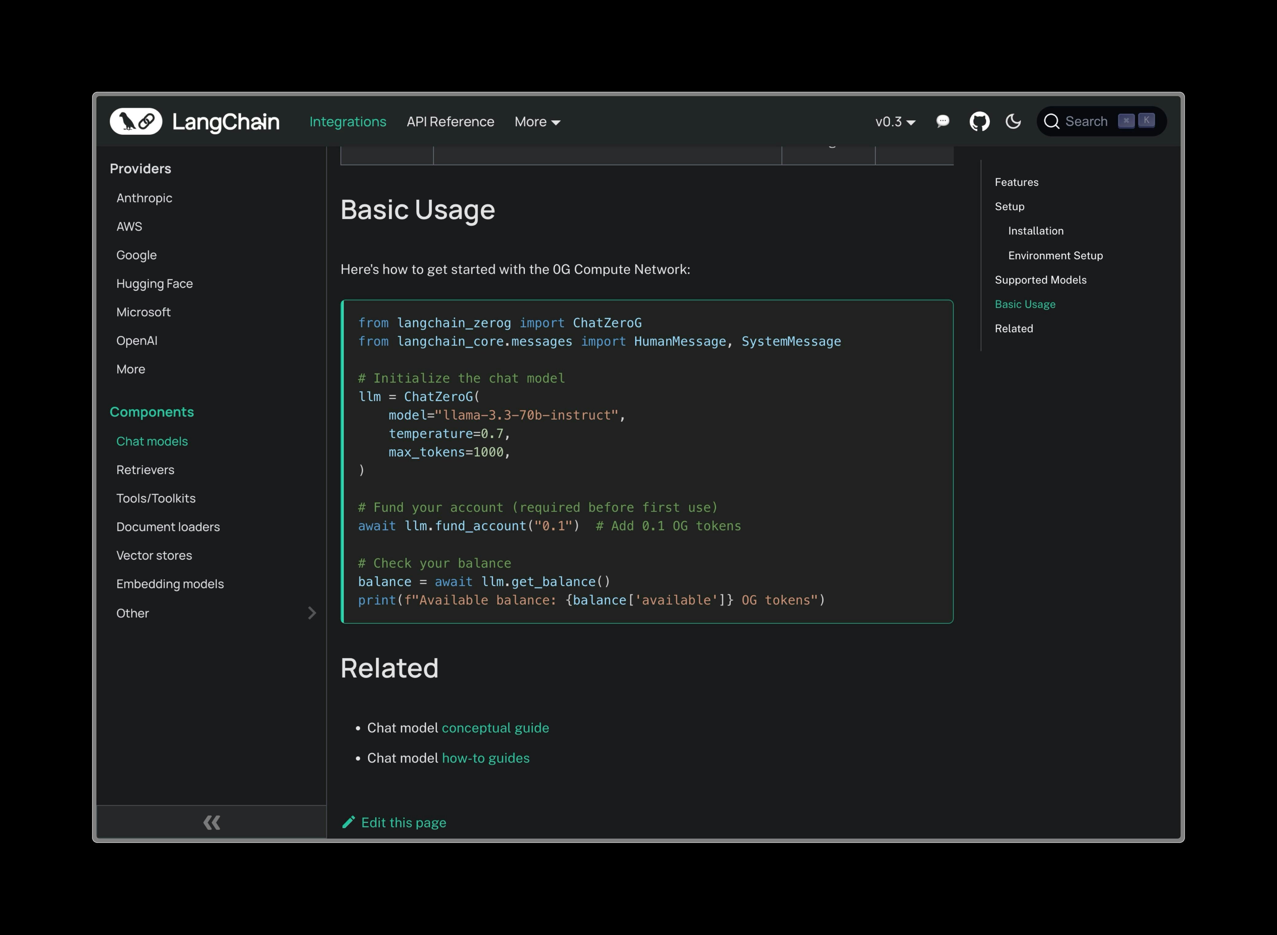 LangChain 0G Integration - Agent Implementation with Tools