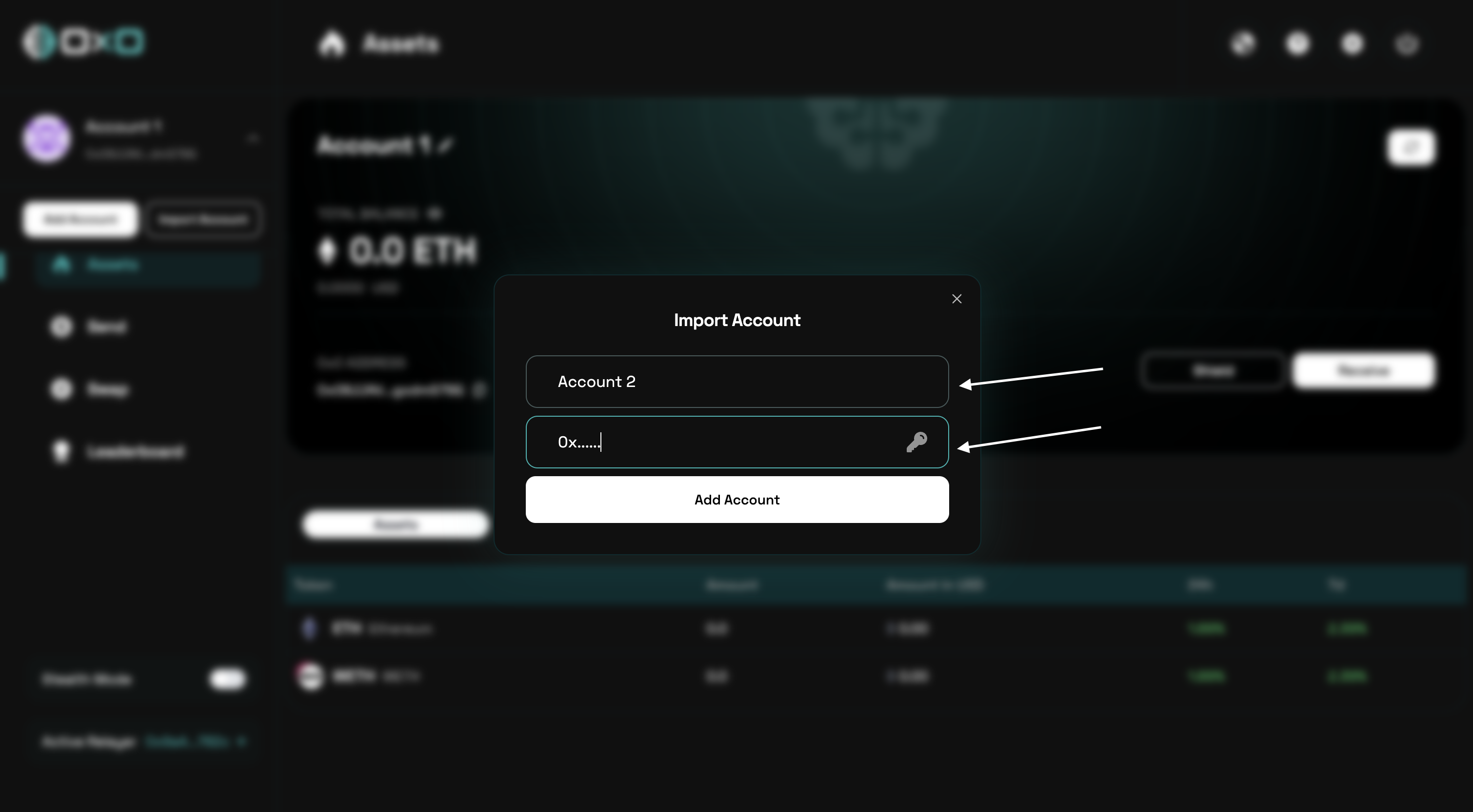 Import Wallet Example