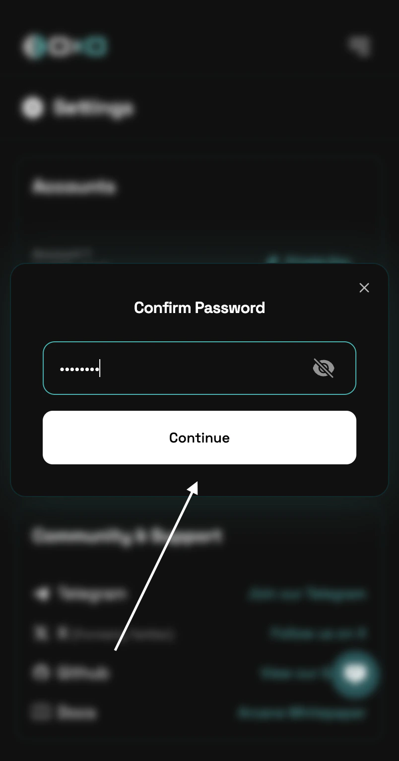 Reveal Seed Phrase Example