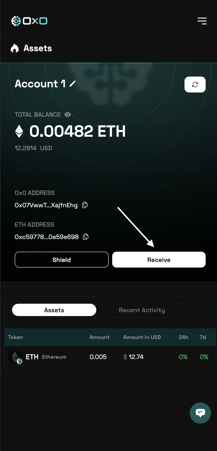 Receive Assets Example