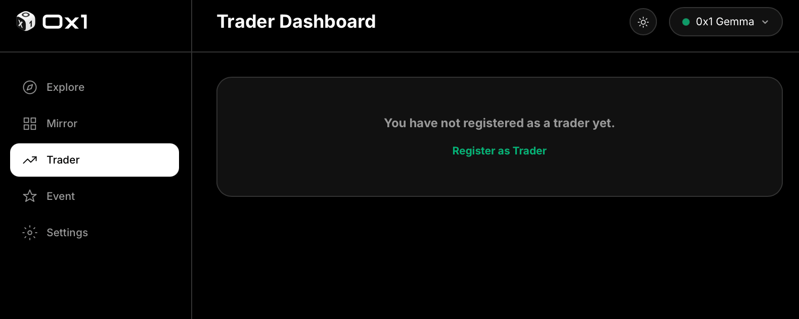 Mirror trader registration