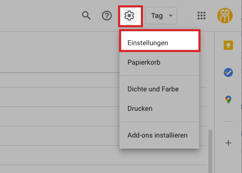 Google Kalender Einstellungen