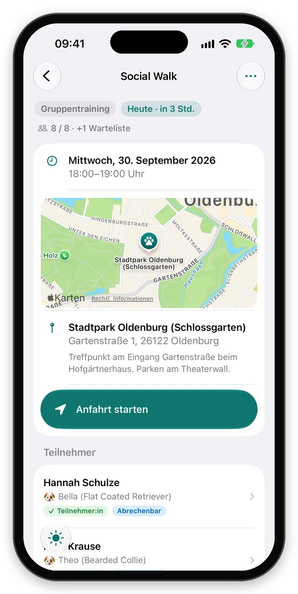 Termin-Detail Social Walk mit Belegung, Datum, Karte und Anfahrt starten