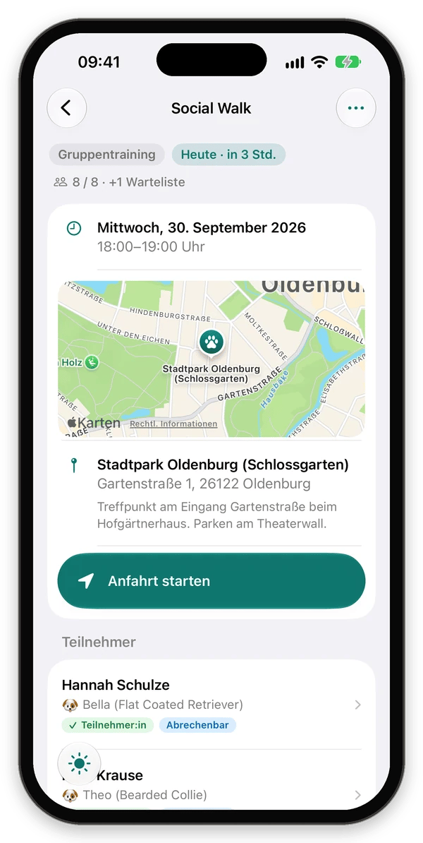Termin-Detail Social Walk mit Belegung, Datum, Karte und Anfahrt starten