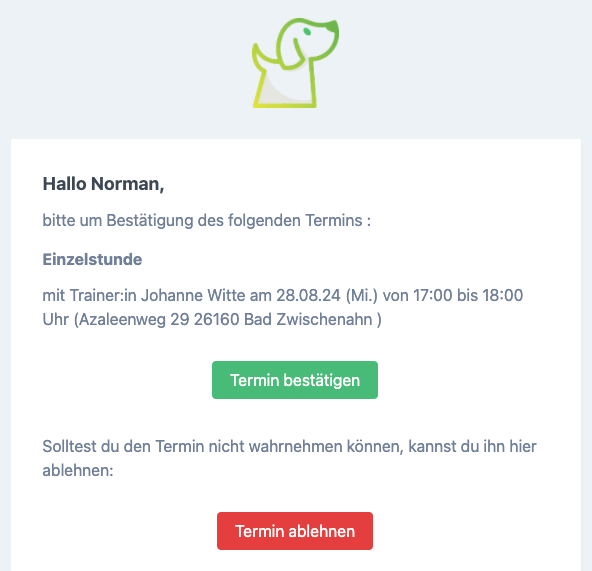 Kundenbestätigung