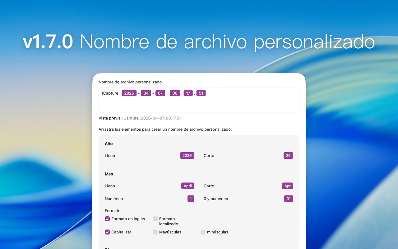 Novedades de v1.7.0