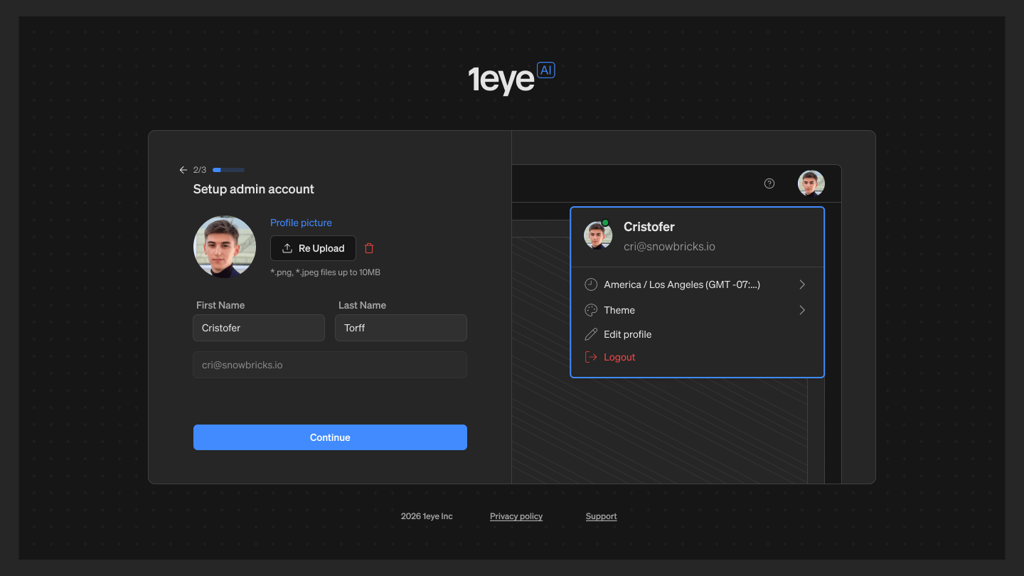 Setup Admin Account