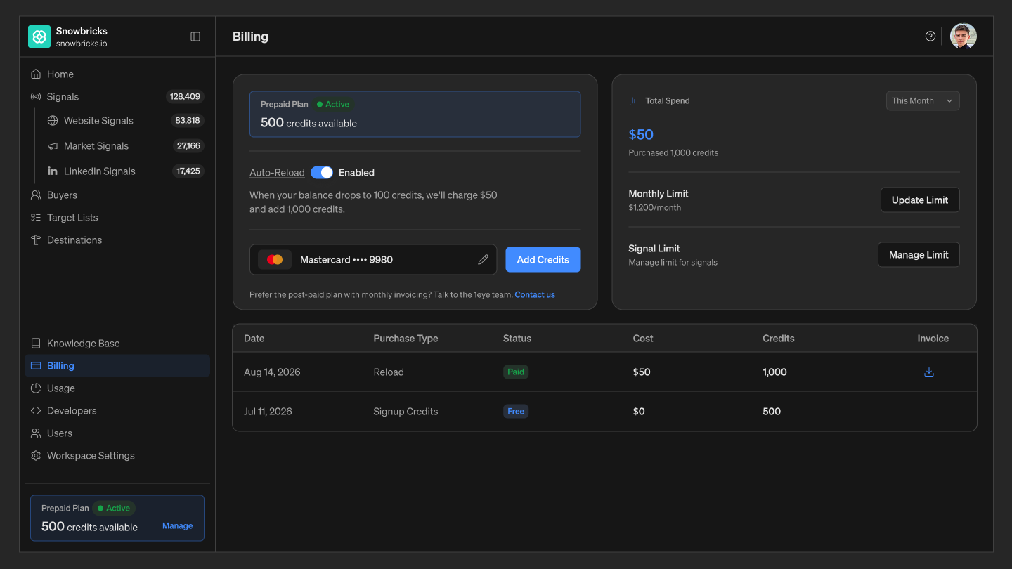 Billing Auto Reload Enabled New