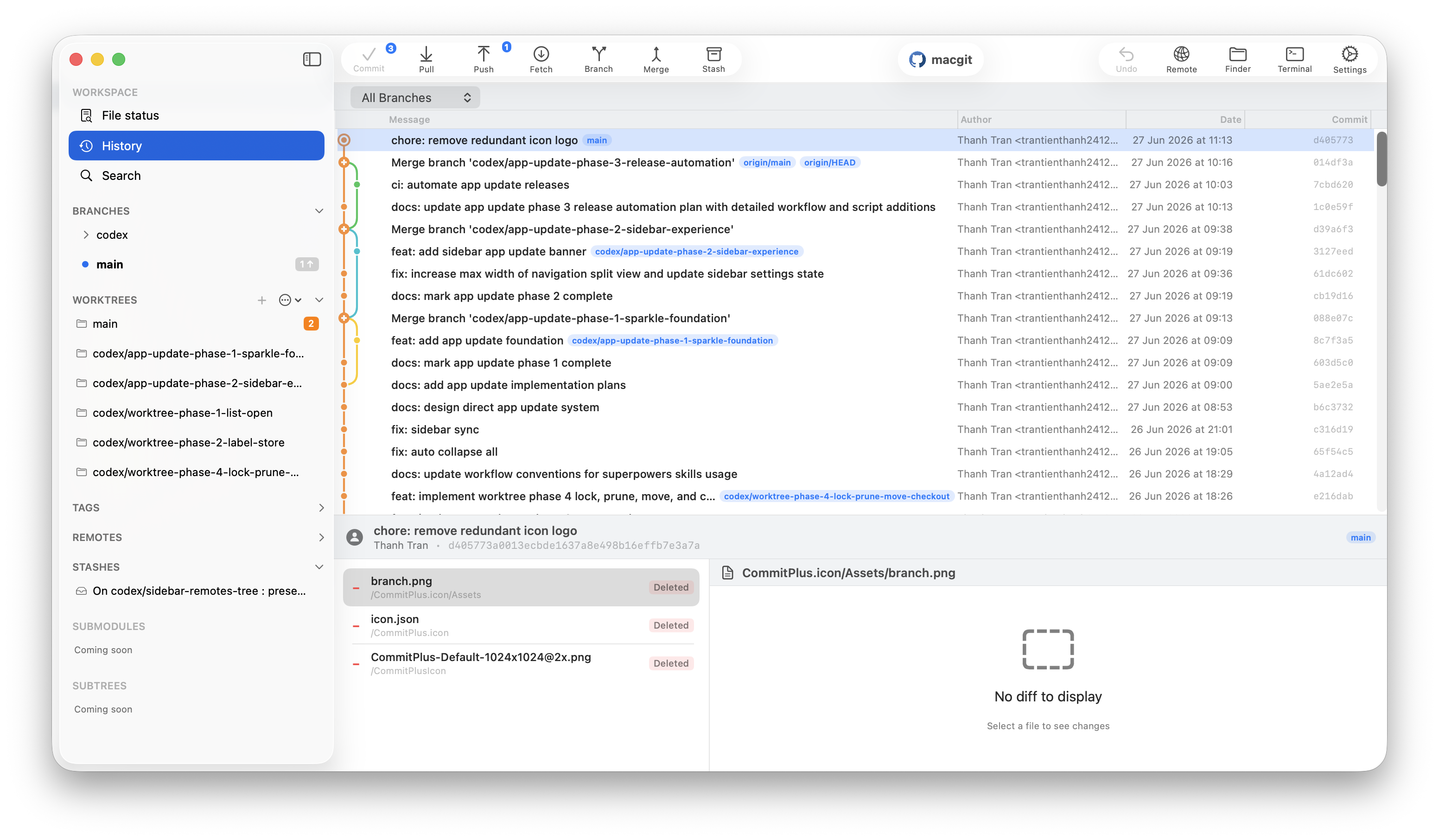 Commit+ screenshot