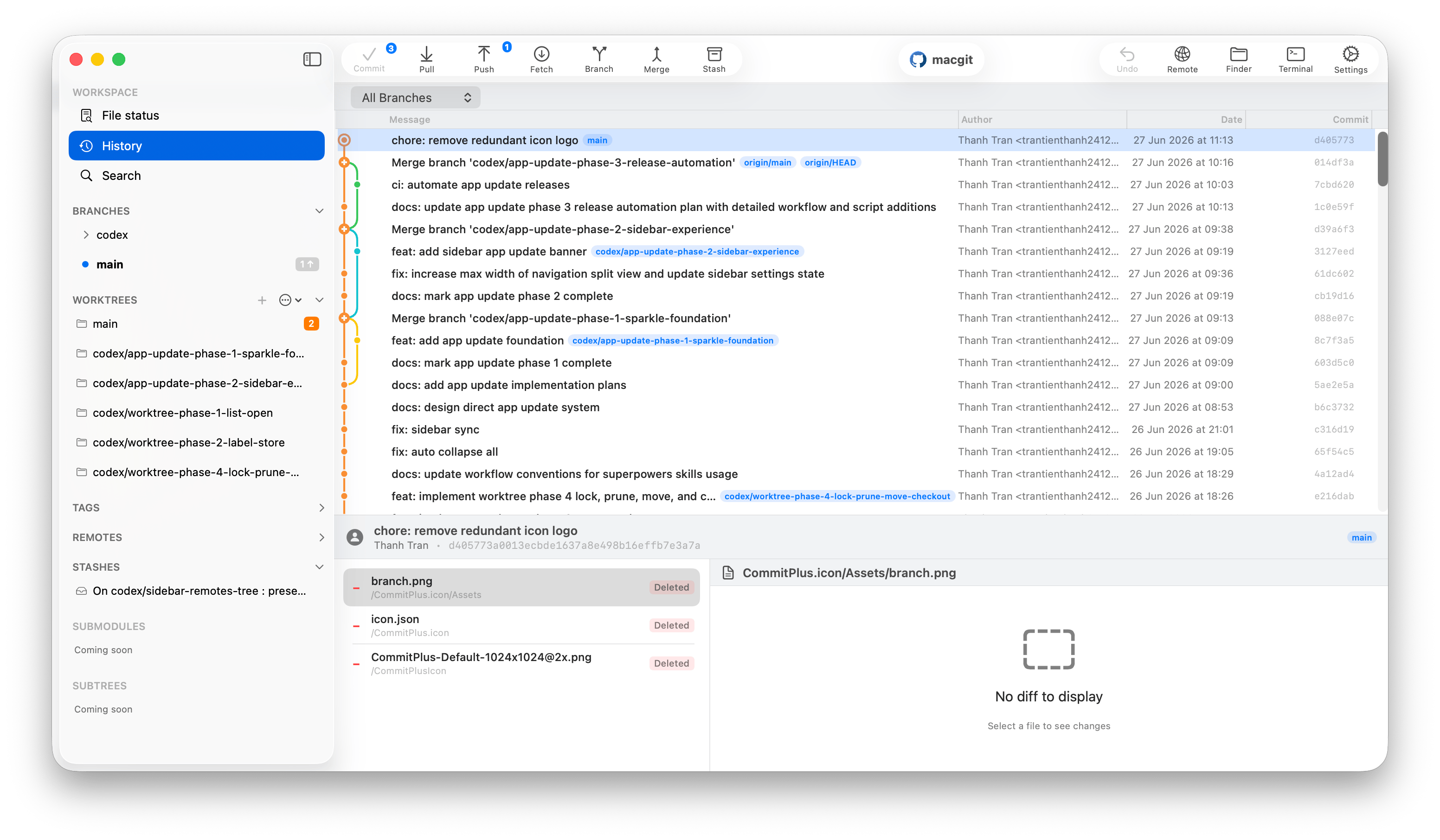 Commit+ screenshot