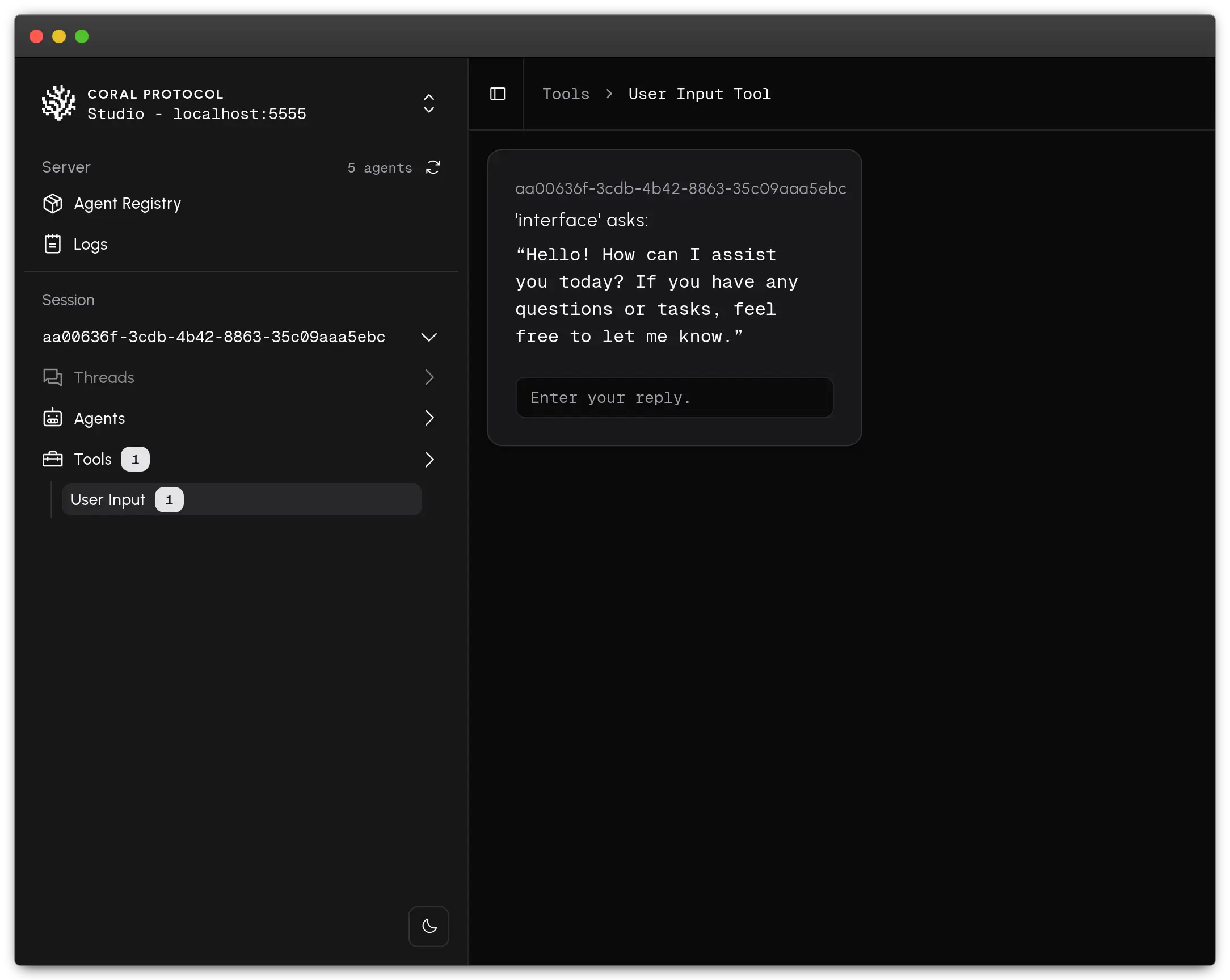 User Input Web