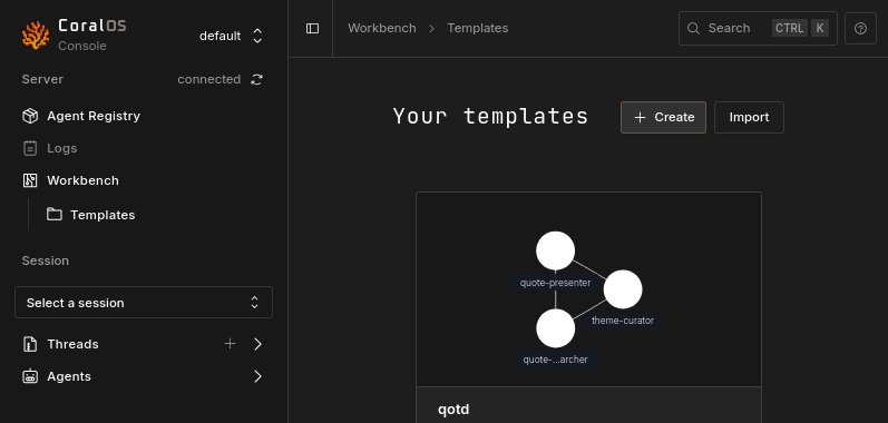 Create template UI