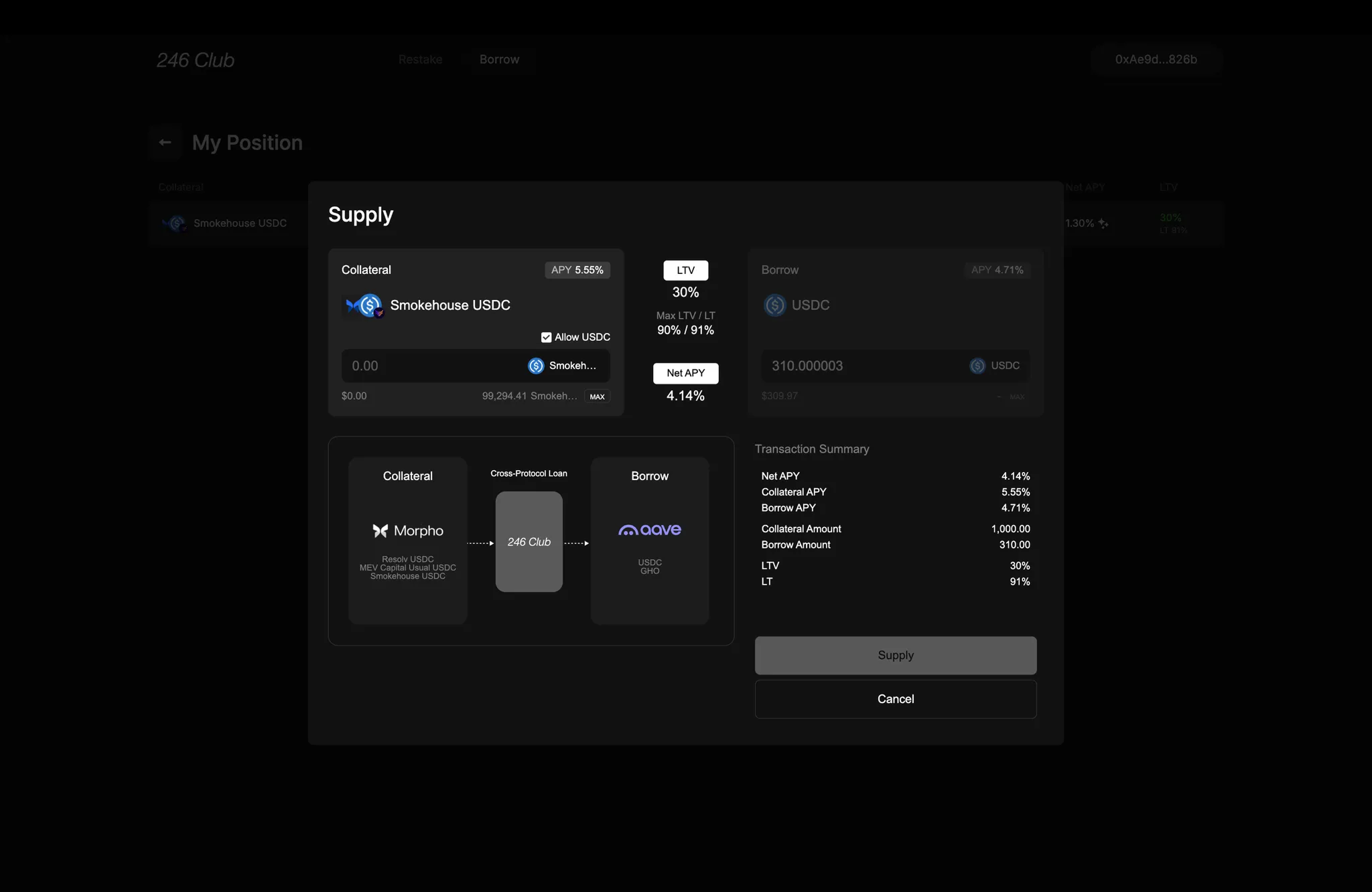 Supply Collateral Modal