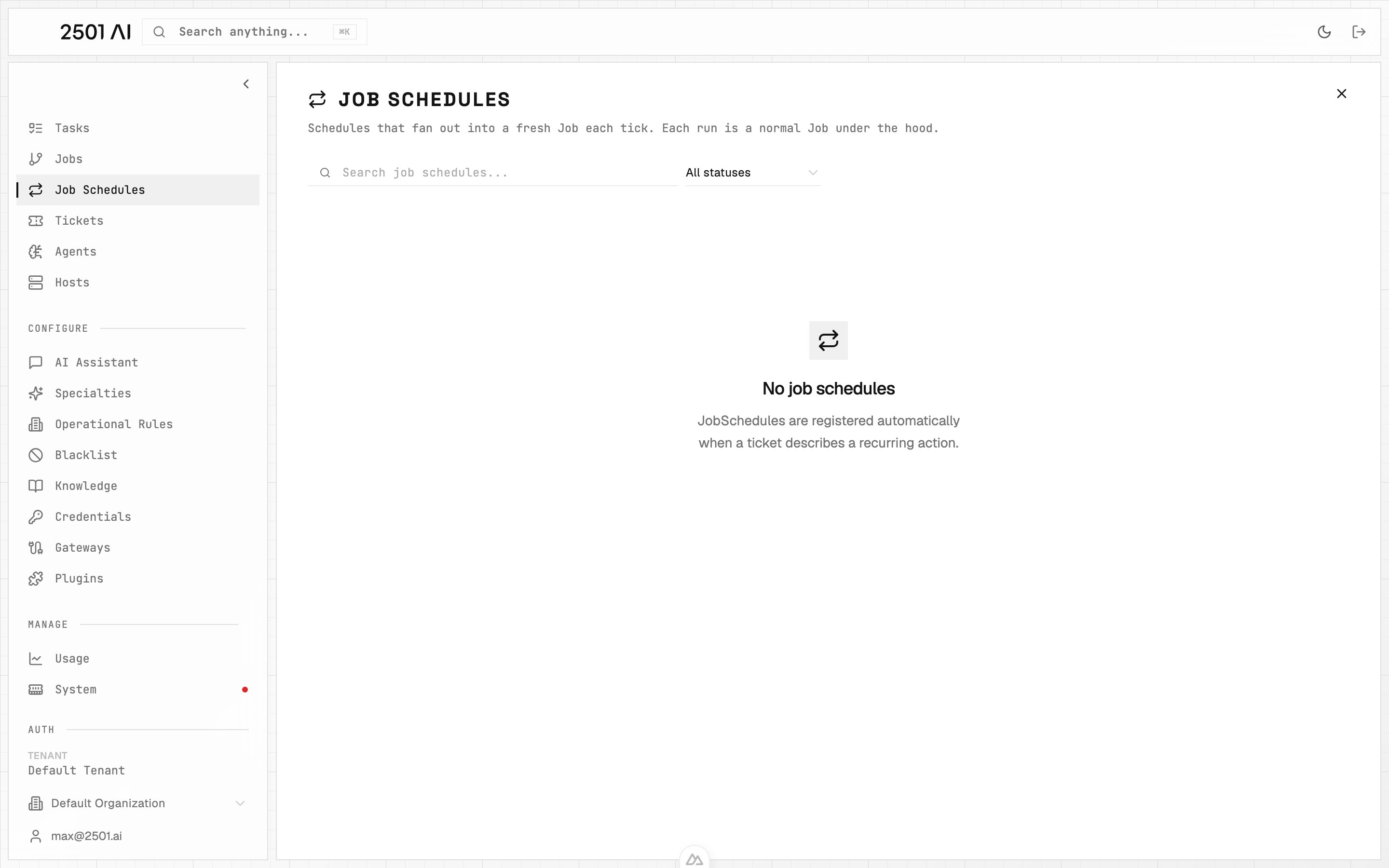 Job Schedules