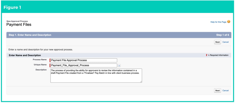 Screenshot from Payment File Approval Process to Release - Administrator Guide