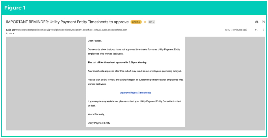 Screenshot from Reminder Notifications (Utilities) - Administrator Guide