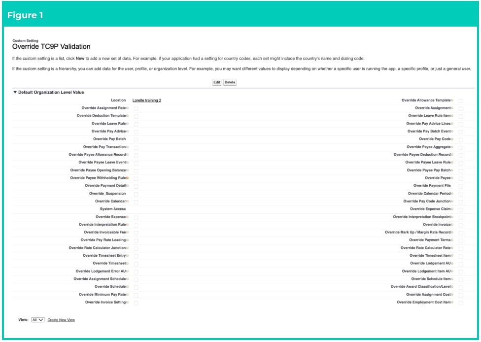 Screenshot from Validation Overrides - Administrator Guide