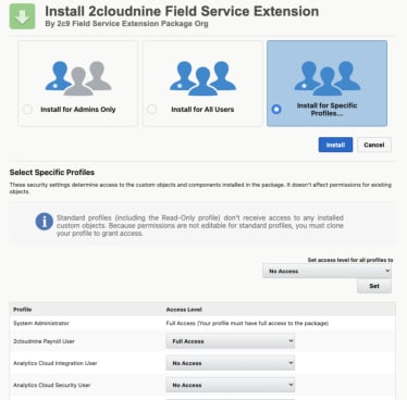 Screenshot from 2cloudnine Field Service Extension Configuration and Implementation Guide
