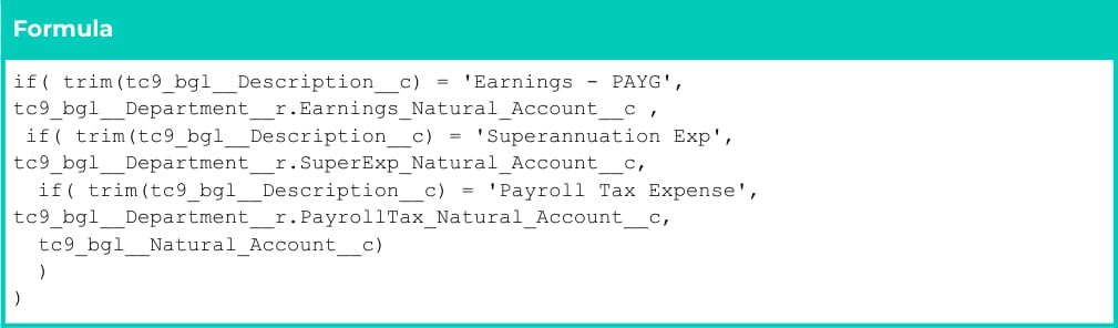 Screenshot from 2cloudnine General Ledger - Configuration and Implementation Guide v1.8