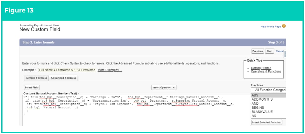 Screenshot from 2cloudnine General Ledger - Configuration and Implementation Guide v1.8