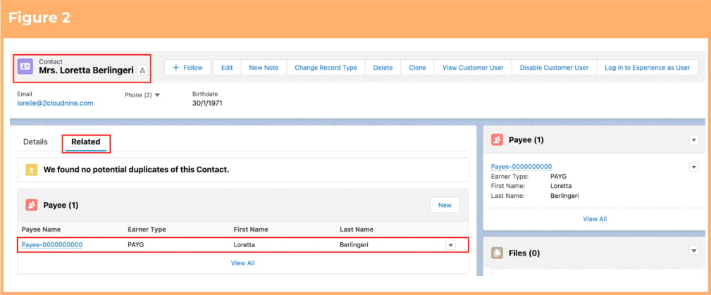Screenshot from QRG Setup Payee Leave Rules