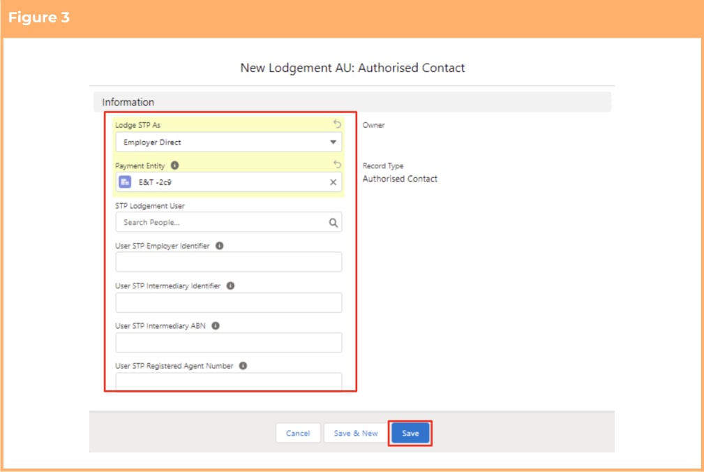 Screenshot from QRG Authorised Contacts