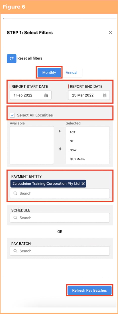 Screenshot from QRG Payroll Tax Lodgements