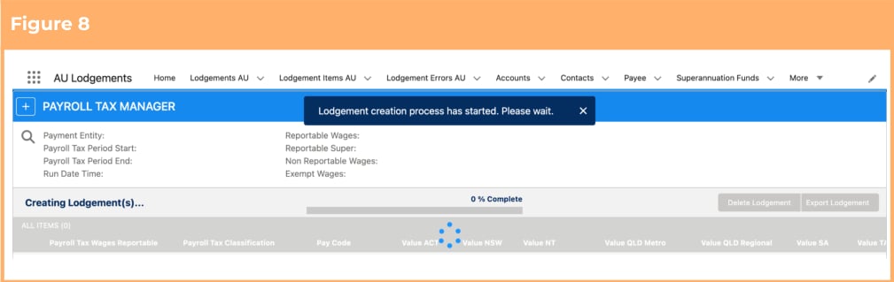 Screenshot from QRG Payroll Tax Lodgements