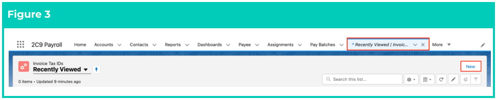 Screenshot from Create an Invoice Tax ID