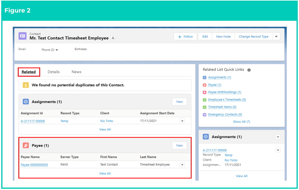 Screenshot from QRG Create a Payee Deduction - General