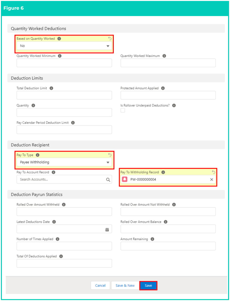 Screenshot from QRG Create a Payee Deduction - PAYG