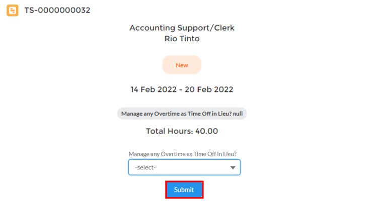 Screenshot from QRG Employee Portal - Enter Payee Timesheets