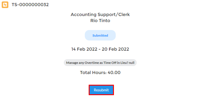 Screenshot from QRG Employee Portal - Enter Payee Timesheets