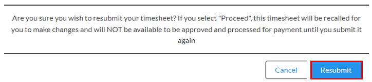 Screenshot from QRG Employee Portal - Enter Payee Timesheets