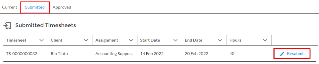 Screenshot from QRG Employee Portal - Enter Payee Timesheets
