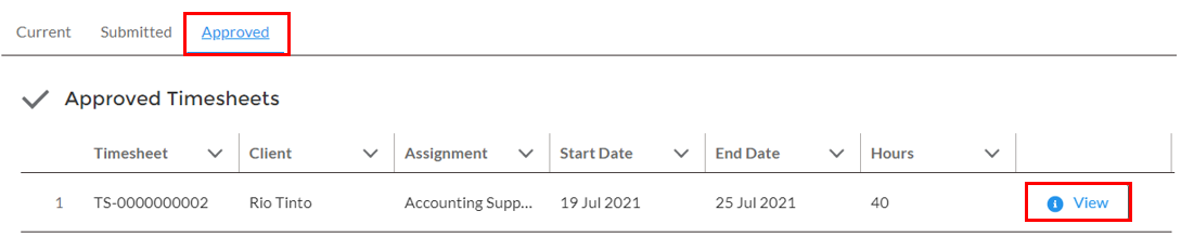 Screenshot from QRG Employee Portal - Enter Payee Timesheets