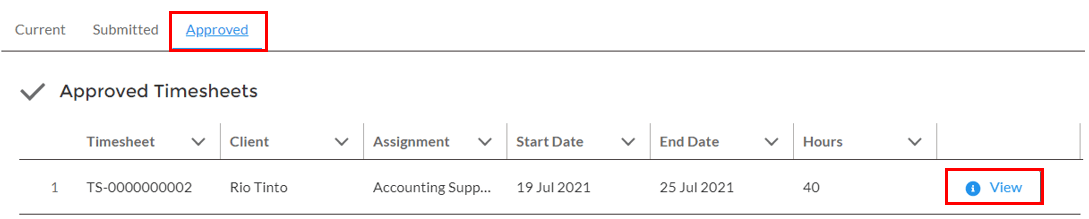 Screenshot from QRG Employee Portal - Enter Payee Timesheets