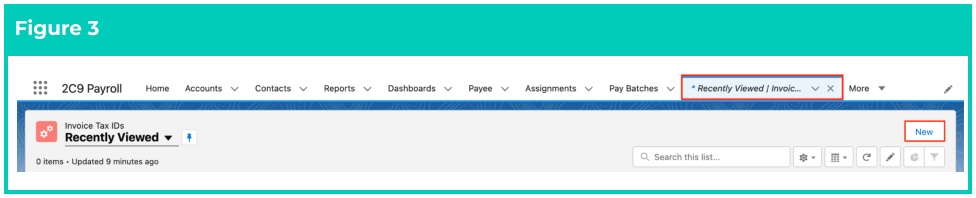 Screenshot from Create an Invoice Tax ID