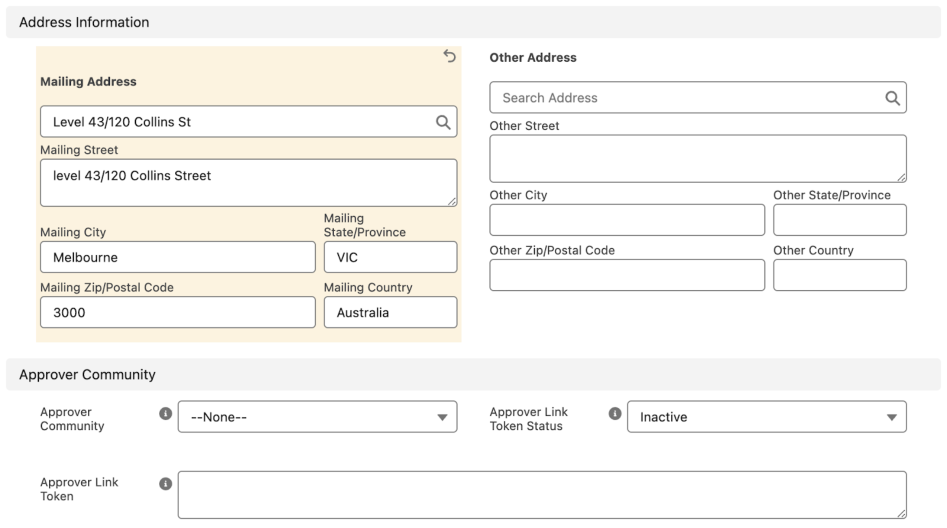 Screenshot from QRG Create a Contact - Client