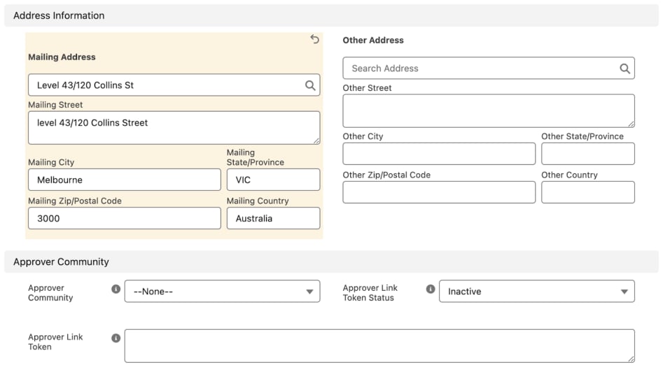 Screenshot from QRG Create a Contact - Client