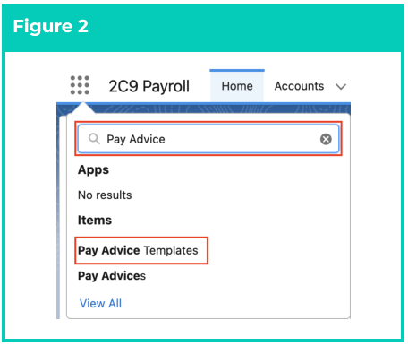 Screenshot from QRG Create a Pay Advice Template