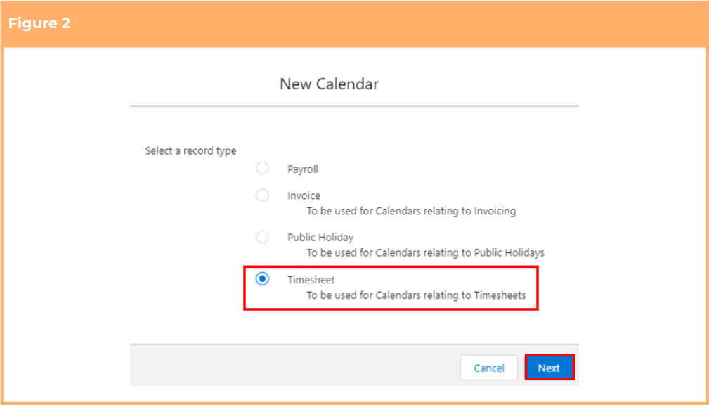 Screenshot from QRG Create a Timesheet Calendar