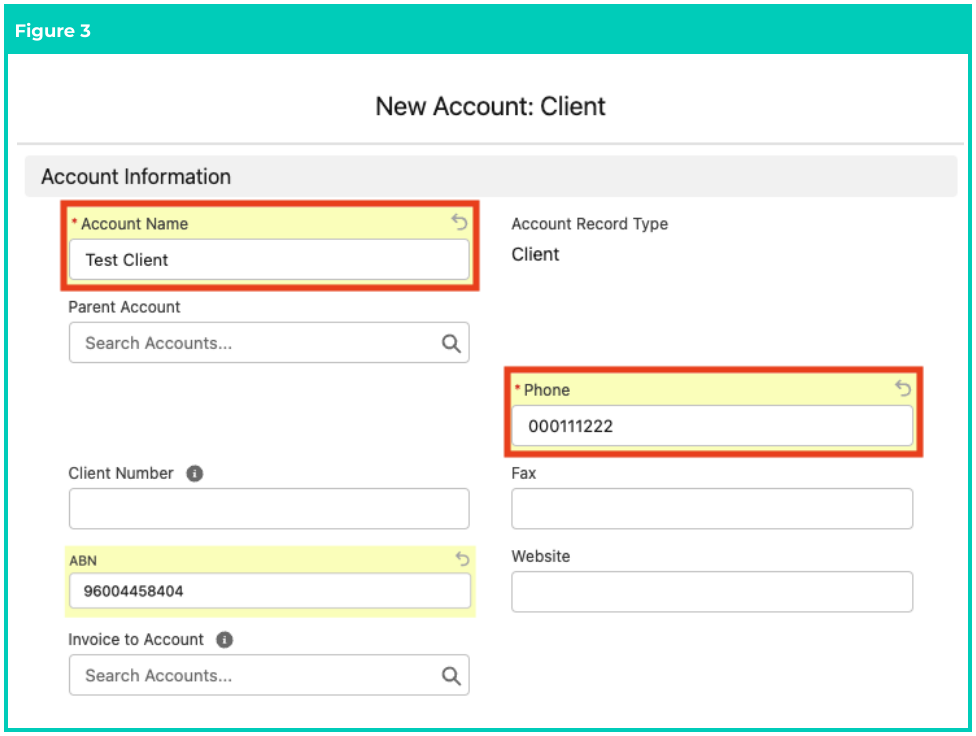 Screenshot from QRG Create an Account - Client