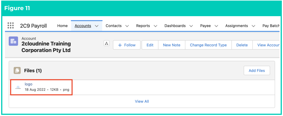 Screenshot from QRG Create an Account - Invoice Entity
