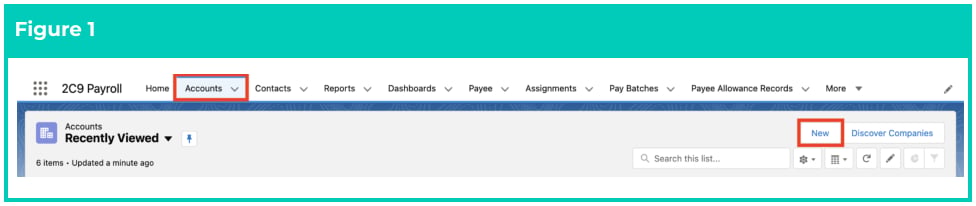 Screenshot from QRG Create an Account - Payment Entity
