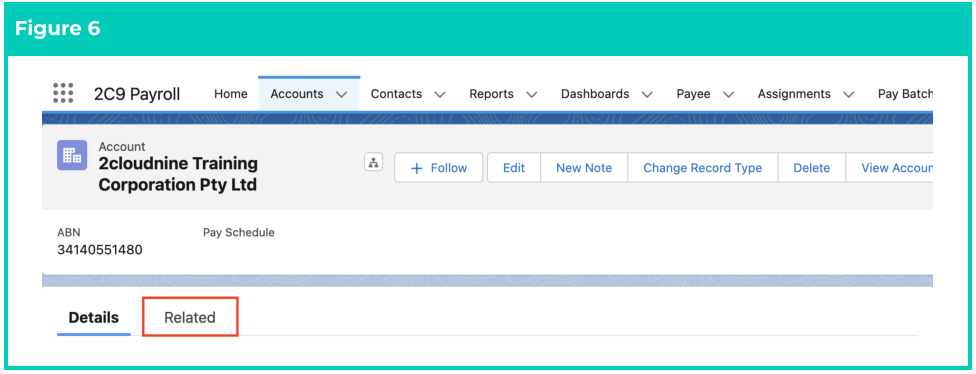 Screenshot from QRG Create an Account - Payment Entity
