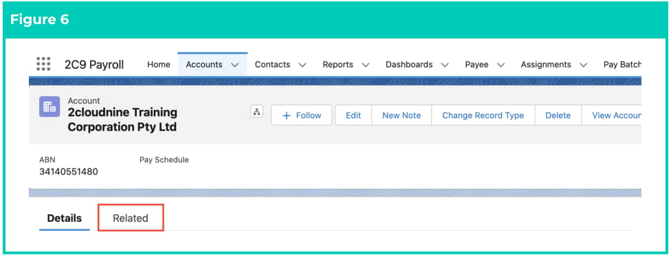 Screenshot from QRG Create an Account - Payment Entity