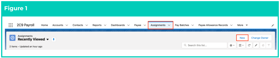 Screenshot from QRG Create an Assignment - Employee