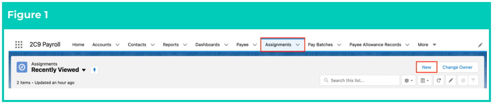 Screenshot from QRG Create an Assignment - Employee
